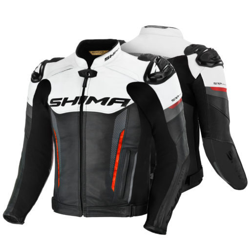 Shima Bandit Black White Red Riding Jacket 2