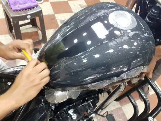 Paint Protection film on bike 