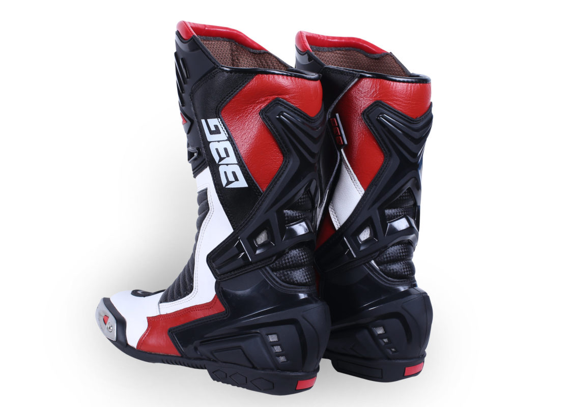 BBG Long Racing White Red Riding Boots Buy online in India
