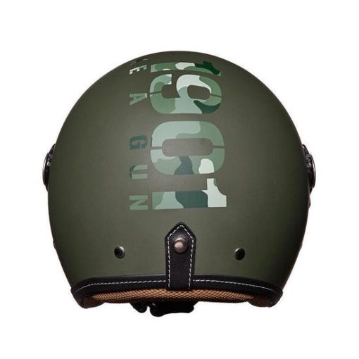 Royal Enfield Chopper Camo MLG Battle Green Open Face Helmet1