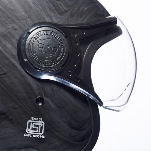 Royal Enfield Metamorph Marble Gloss Black Open Face Helmet4