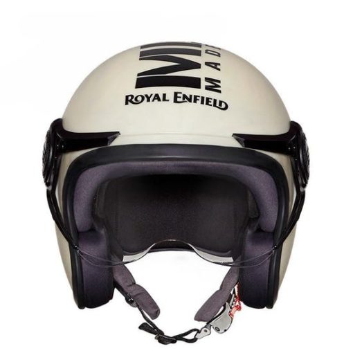 Royal Enfield Metamorph Marble Matt White Open Face Helmet3