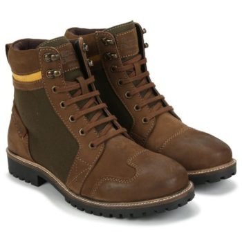 Royal Enfield Miler Brown Olive Riding Boots