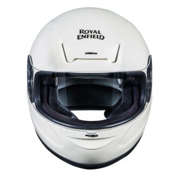 Royal Enfield Old Madras Gloss Off White Full Face Helmet1