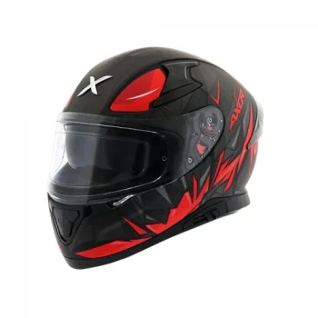 AXOR Apex Hunter Gloss Black Red Full Face Helmet5