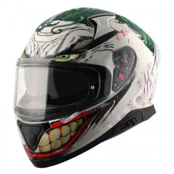 AXOR Apex Joker Gloss White Special Edition DC Comics Full Face Helmet
