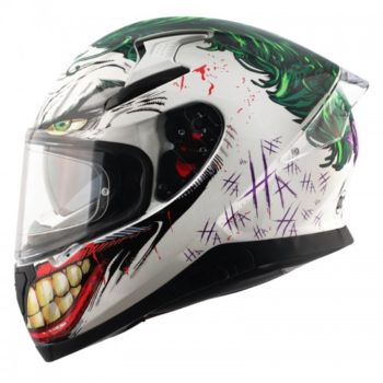AXOR Apex Joker Gloss White Special Edition DC Comics Full Face Helmet1