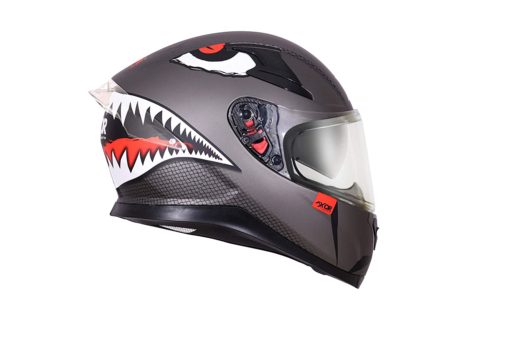 AXOR Apex Sharkco Metal Grey Full Face Helmet2