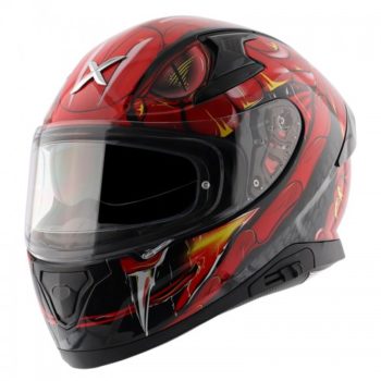 AXOR Apex Venomous Black Red Full Face Helmet