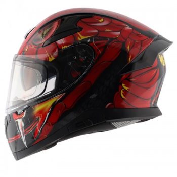 AXOR Apex Venomous Black Red Full Face Helmet1
