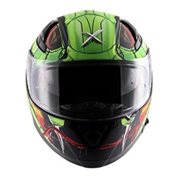 AXOR Apex Venomous Gloss Black Neon Green Full Face Helmet1