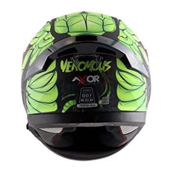 AXOR Apex Venomous Gloss Black Neon Green Full Face Helmet4
