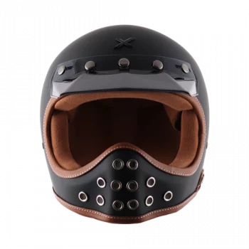 AXOR Retro Moto X Dull Black Full Face Helmet1