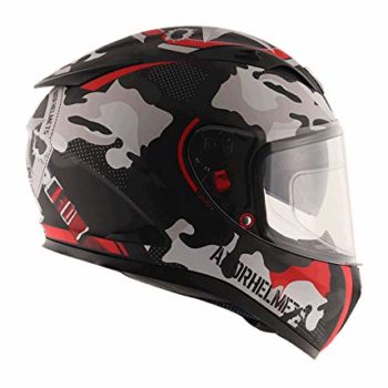 AXOR STREET CAMO Matt Black Red Full Face Helmet5