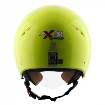 AXOR Striker Solid Gloss Neon Yellow Open Face Helmet1