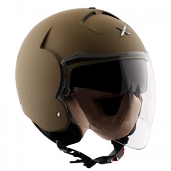 AXOR Striker Solid Matt Desert Storm Open Face Helmet2