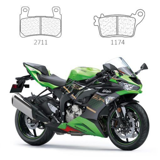 CL Rear Brake Pads for Kawasaki ZX6R and ZX10R