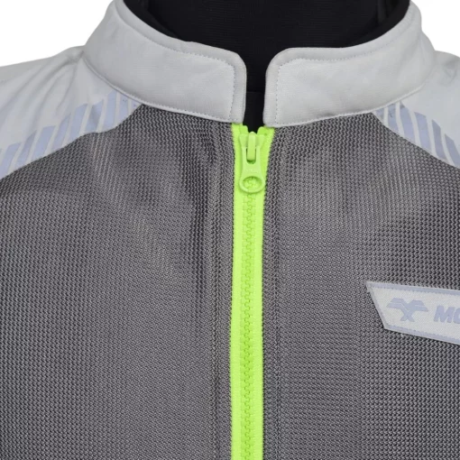 Moto Marshall Valor All Weather Grey Neon Riding Jacket3