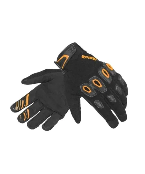 Raida Avantur Black Orange Riding Gloves 1