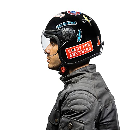Royal Enfield AOD Black Open Face Helmet4