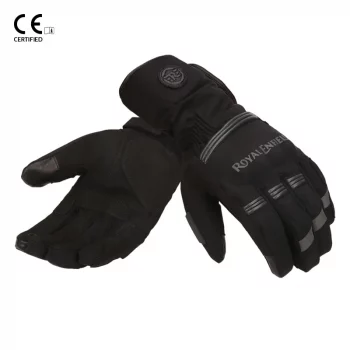 Royal Enfield Blizzard Black Grey Riding Gloves