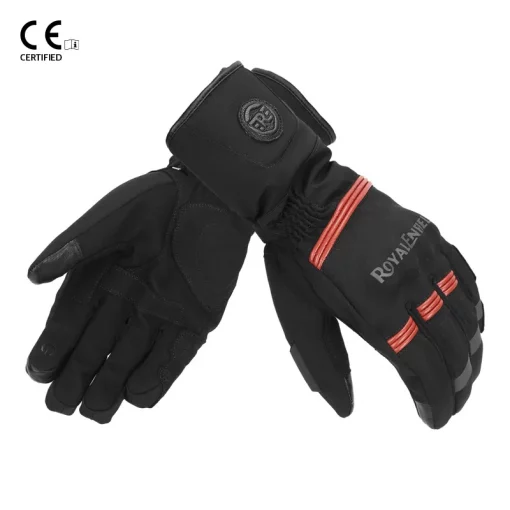 Royal Enfield Blizzard Black Red Riding Gloves