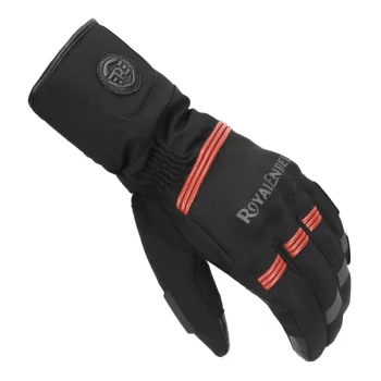 Royal Enfield Blizzard Black Red Riding Gloves1