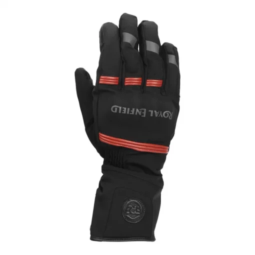 Royal Enfield Blizzard Black Red Riding Gloves2