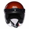 Royal Enfield Bobber Orange Open Face Helmet
