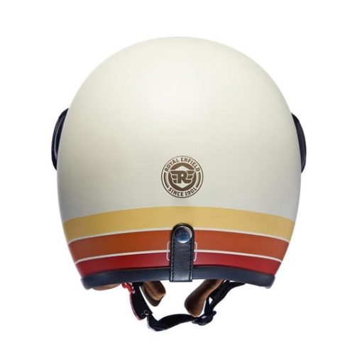 Royal Enfield Border Stripes White Open Face Helmet1