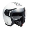 Royal Enfield Chequered Mono White Open Face Helmet4