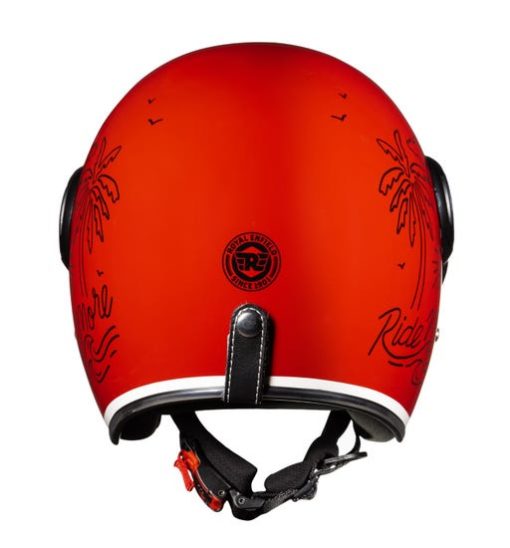 Royal Enfield Classic Ride More Gloss Red Open Face Helmet2