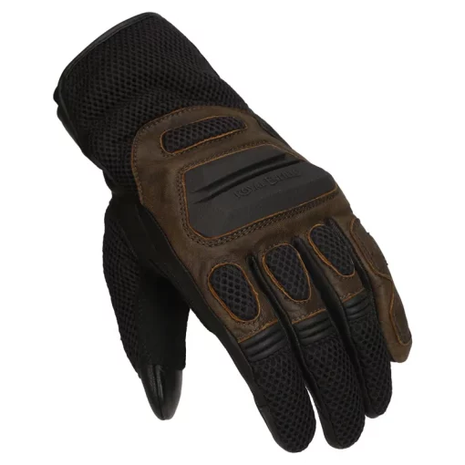 Royal Enfield Cragsmans Black Brown Riding Gloves1