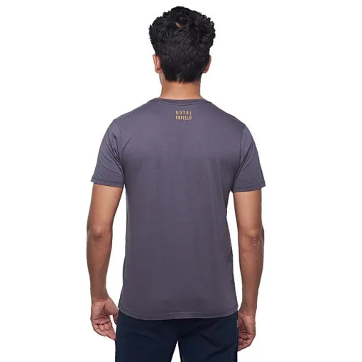 Royal Enfield Dodge the Bullet Crew Charcoal T shirt1