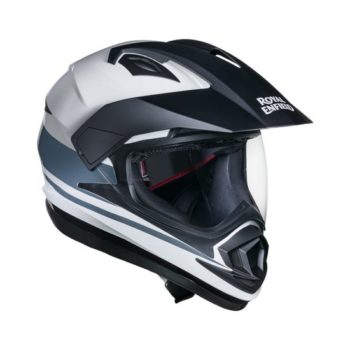 Royal Enfield Escapade Thin Stripe Gloss White Full Face Helmet