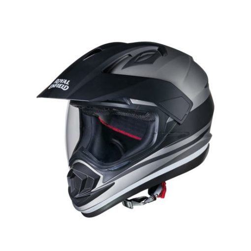 Royal Enfield Escapade Thin Stripe Matt Gungrey Full Face Helmet3
