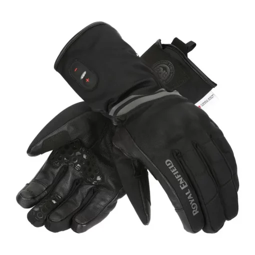 Royal Enfield Heated Black Riding Gloves