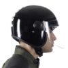 Royal Enfield MLG Copter Face Long Visior Gloss Black Full Face Helmet2