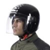 Royal Enfield MLG Copter Face Long Visior Gloss Black Full Face Helmet3