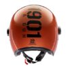 Royal Enfield MLG Copter Face Long Visior Gloss Orange Open Face Helmet1