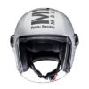 Royal Enfield MLG Copter Face Long Visior Gloss Silver Open Face Helmet