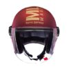 Royal Enfield MLG Copter Face Long Visior Matt Maroon Full Face Helmet1