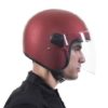 Royal Enfield MLG Copter Face Long Visior Matt Maroon Full Face Helmet4