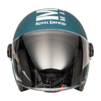 Royal Enfield MLG Copter Face Long Visior Matt Squadron Blue full Face Helmet