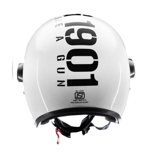 Royal Enfield MLG Copter Gloss White Open Face Helmet1