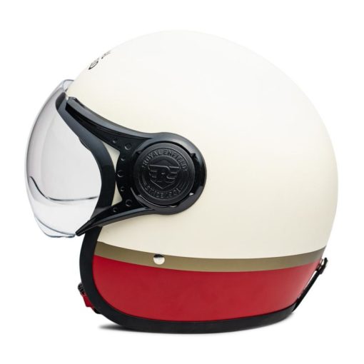 Royal Enfield Scrambler Baker Express Matt White Open Face Helmet2