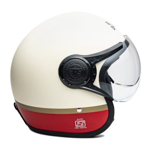 Royal Enfield Scrambler Baker Express Matt White Open Face Helmet3