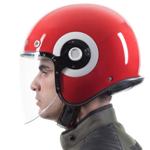 Royal Enfield Spirit Gloss Red Open Face Helmet2