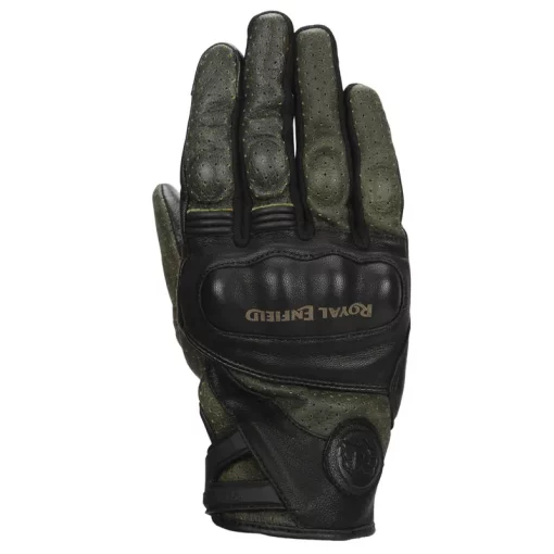 Royal Enfield Stalwart Black Olive Riding Gloves1