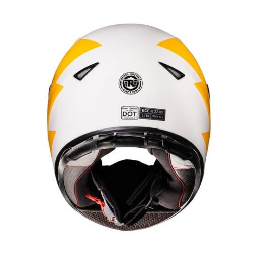 Royal Enfield Street Prime Bolt White Yellow Full Face Helmet1
